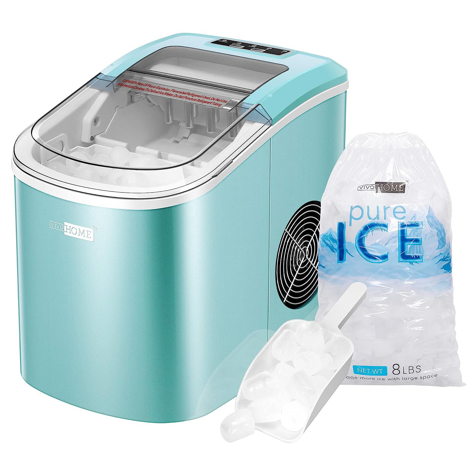 VIVOHOME Ice Cube Maker Countertop Machine with Self Cleaning Function, VIVOHOME