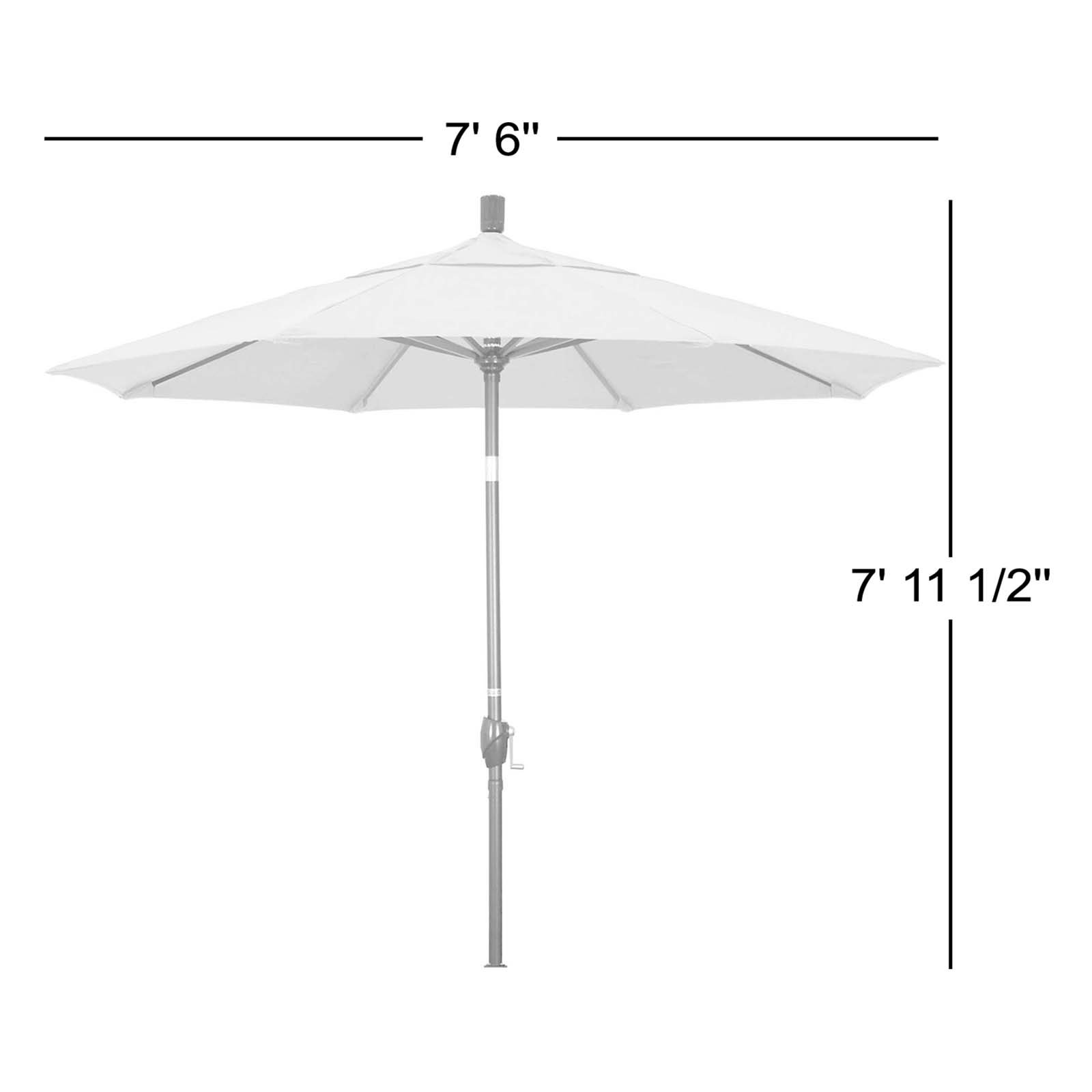 90'' Outdoor Umbrella, Antique Beige Performance, Olefin, Black