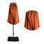 Parasol de marché extérieur à double face avec base 36 lumières à DEL avec couvercle Kirkbride 181 po x 106 po-764249014