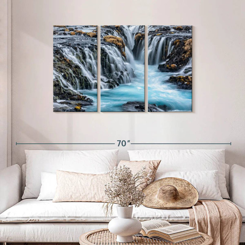 Alvord Bruarfoss Waterfall In Iceland I, 28" H x 45" W
