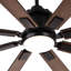 Ventilateur de plafond moderne de style ferme de 183 cm avec lumière et télécommande, moteur CC réversible à 6 vitesses, grand ventilateur de plafond industriel pour salon