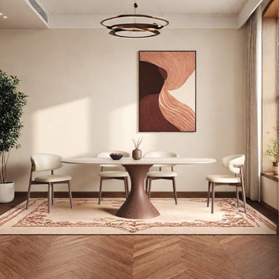 Ensemble de table de salle à manger en pierre frittée
