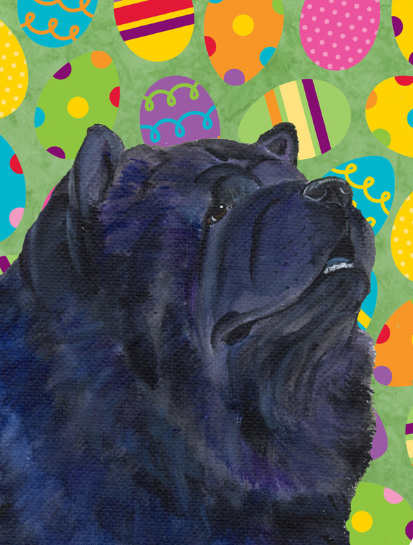 Drapeau de jardin Atara, Chow-chow (noir)