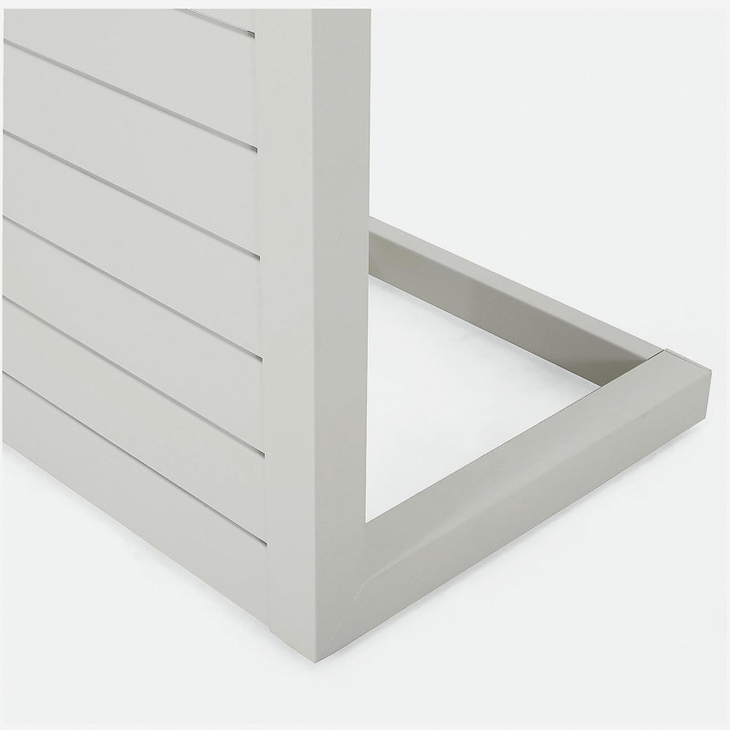 TABLE CAPE CORU ALU EN FORME DE C BLANC, Blanc