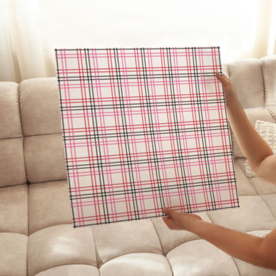 Abstract Plaid Pattern I Modern Unframed Art Print