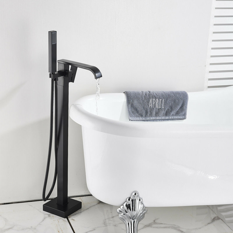 Floor Freestanding Tub Filler with Diverter