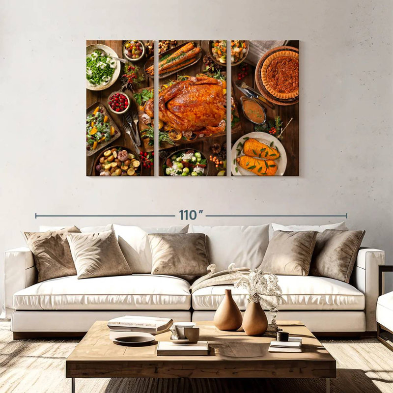 Yarlin Thanksgiving Feast, 48" H x 74" W