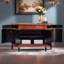 Buffet demi-rond en bois massif de style américain