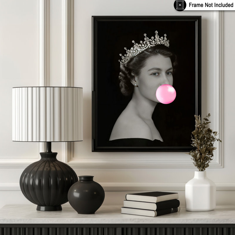 Queen Elizabeth Pink Bubble Gum No2, 16"H x 20"W, Poster, Unframed