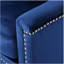 Fauteuil club velours bleu marine