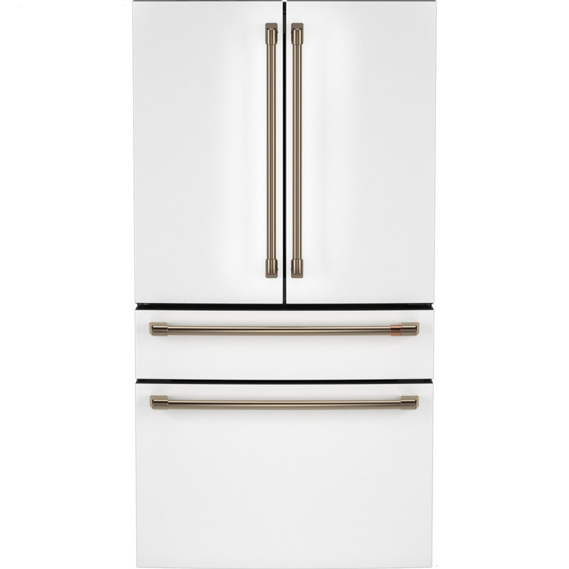 Matte White Smart French Door Refrigerator with Ice Maker
