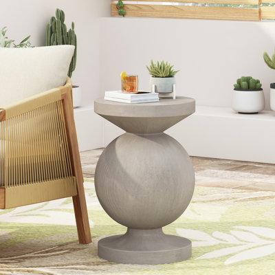 Table basse légère en béton - Accessoire de balcon moderne pour mobilier de patio moderne