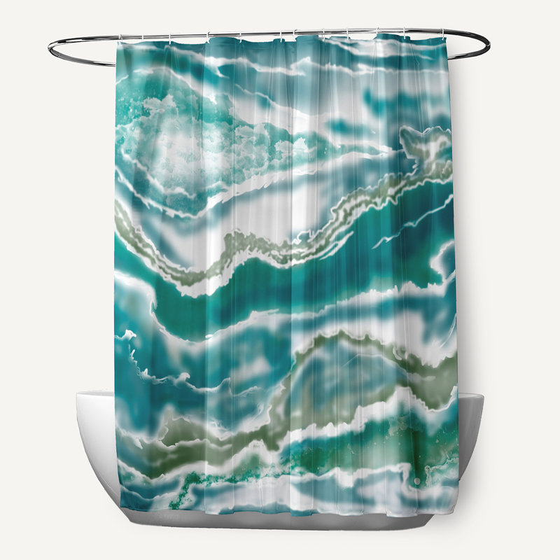 Lolo Floral Shower Curtain, Teal
