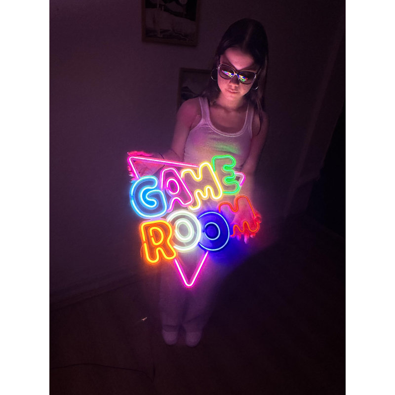 Game Room Metal Neon Sign, Neon Wall Decor, Game Room Neon Sign, Gamer Neon Decor, Gamer Led Neon Sign, Streamer Neon Sign, Gaming Zoom Neon Sign, Play Room Neon Sign (With Remote Control)