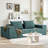 107" Chenille Sofa With Extra Large Armrests,Comfy Upholstered Couch For Living Room-1016225797