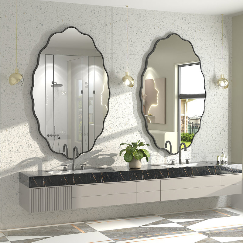 Miroir mural Amara Wavy, 48" x 30"