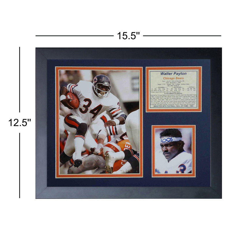 Souvenirs encadrée walter payton