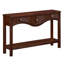 Console 52 po avec 3 tiroirs et bord festonné, table de canapé avec pieds en bois massif pour l'entrée ou le salon, espresso-341091428