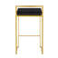 Ensemble de 3 tabourets de comptoir 26 po en métal doré avec coussin noir 26 po-1923788391-1923788384