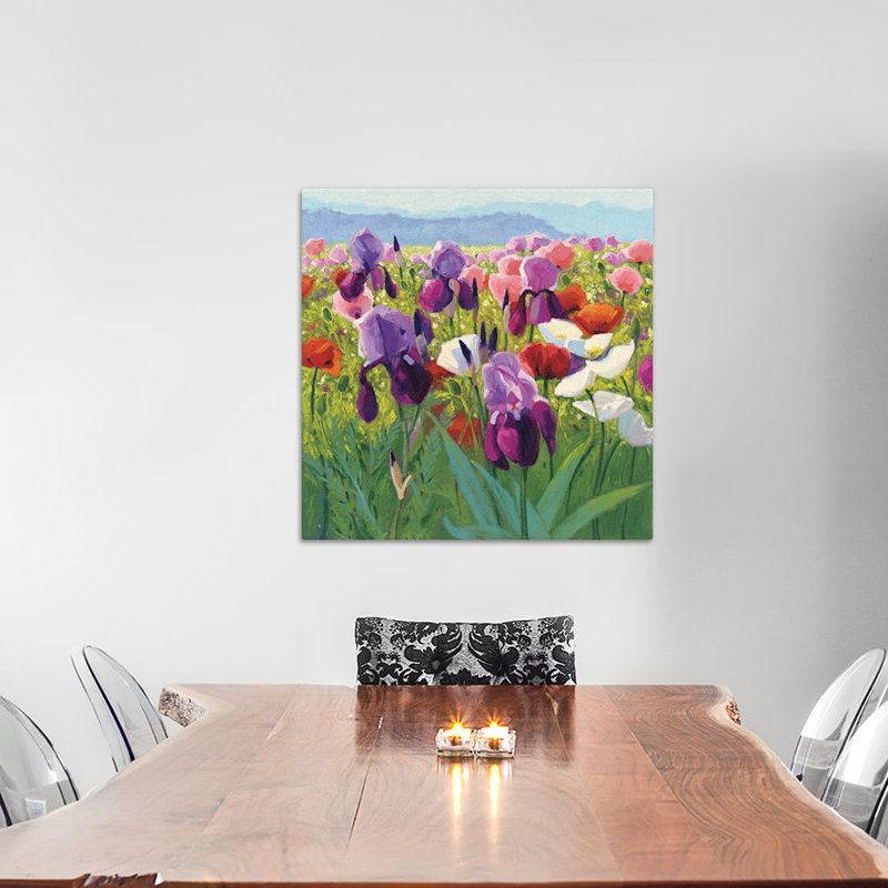 " Early June " by Shirley Novak, 26" H x 26" W x 1.5" D, No Mat, Wrapped Canvas
