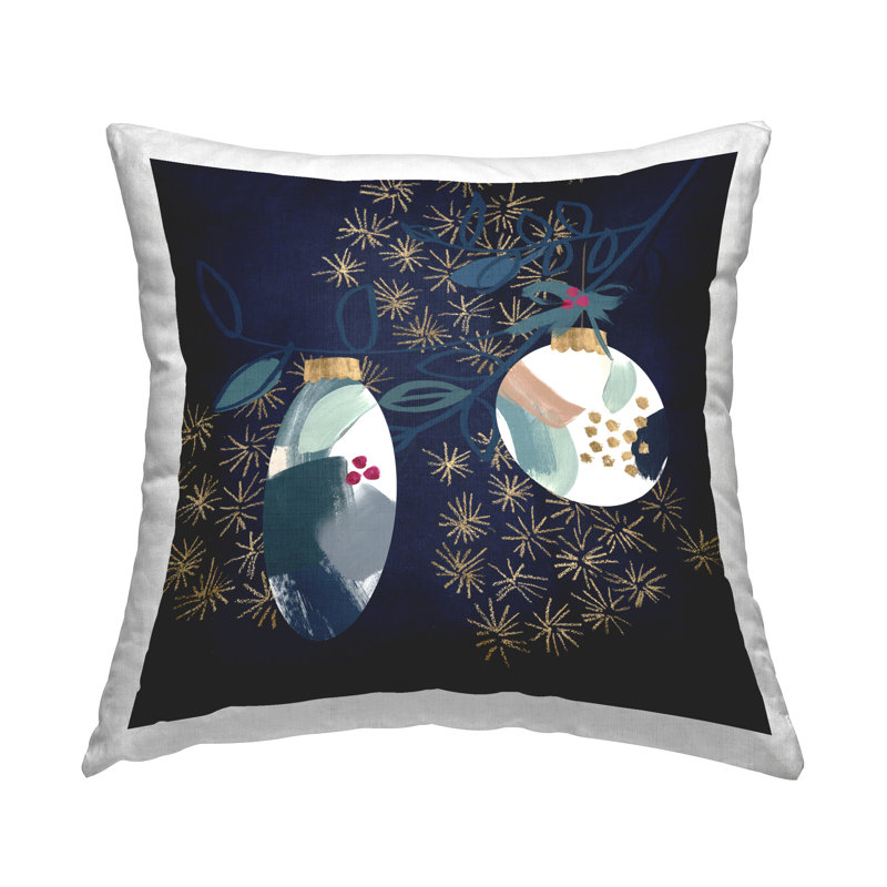 Design de coussin décoratif imprimé à motif bleu par Jennifer Paxton Parker
