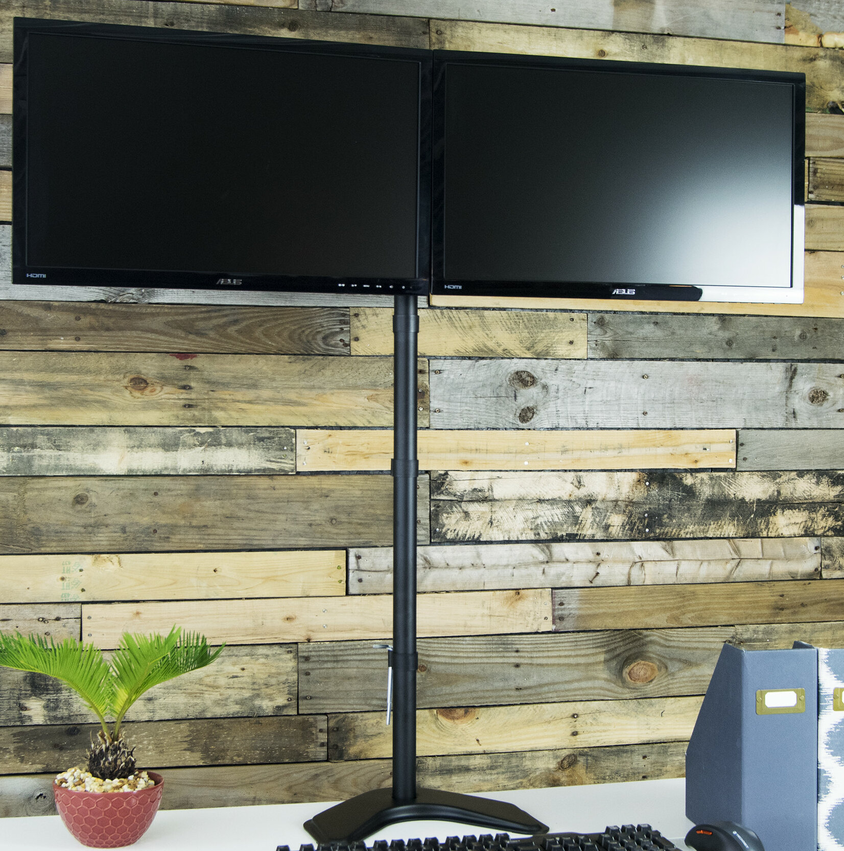 VIvo Dual Monitor Extra Tall Desk Stand | Wayfair