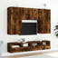 Unfinished TV Stand for TVs up to 28" with Fireplace Included-124390556-98524018