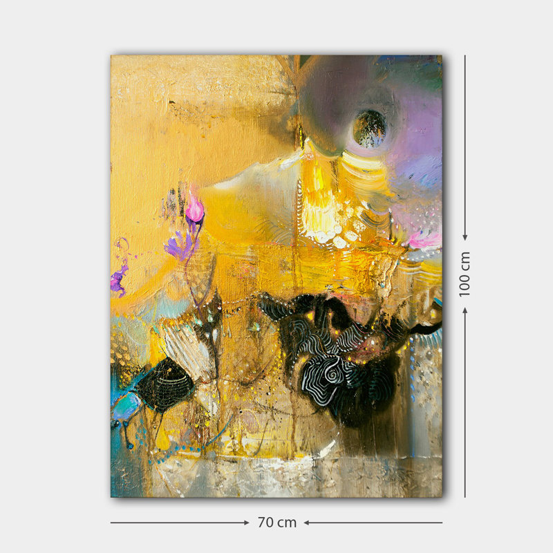 Superbe peinture sur toile décorative de 27,6 po x 39,4 po | 100% toile de coton, cadre 100% bois (épaisseur: 1,2 po) | Parfait pour le décor du salon et de la chambre à coucher, des couleurs vives et un design élégant