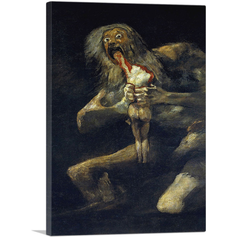 Saturn Devouring His Son 1823 Seen in Wall Street Movie par Francisco Goya - reproduction d'art sur toile tendue