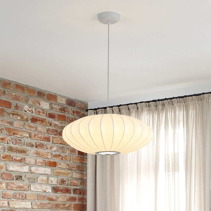 Luminaire suspendu 1 lumière Oval, 8" H x 19.7" W x 19.7" D