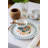 14-Piece Breakfast Set, 100% Porcelain, Includes 6 Service Plates (9.4 inches), 2 Joker Bowls (4 inches), 4 Joker Bowls (3.1 inches), 2 Platters (8.3 inches) | Dishwasher & Microwave Safe | Elegant White, Green, Orange & Blue Design