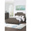 Mobilier de chambre à coucher tête de lit capitonné en polyfibre de style moderne américain
