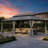 Outdoor Patio Metal Frame Gray Wood Grain Resin Roof Gazebo with Privacy Curtain Mosquito Netting-121781435-118232585