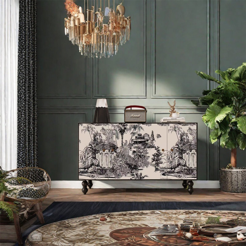 Armoire de rangement grande capacité avec cadre en pin