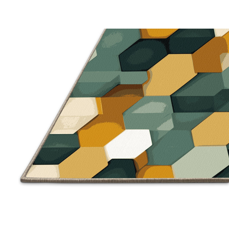 Earthy Patterns Rug, Rectangle 6' x 9'