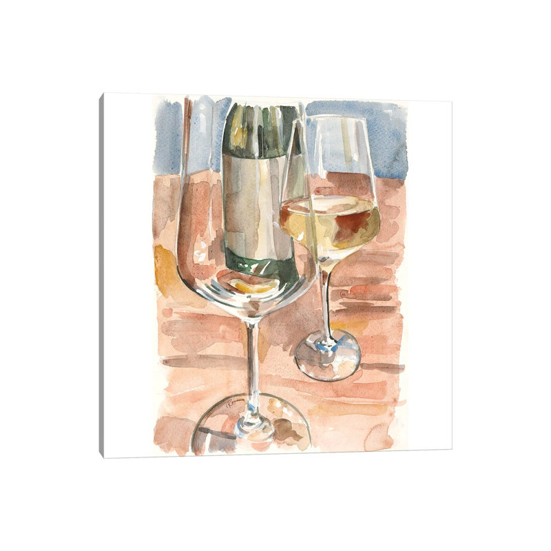 Glass of White 1 Piece Wrapped Canvas Wall Art, 30.48 cm H x 30.48 cm W