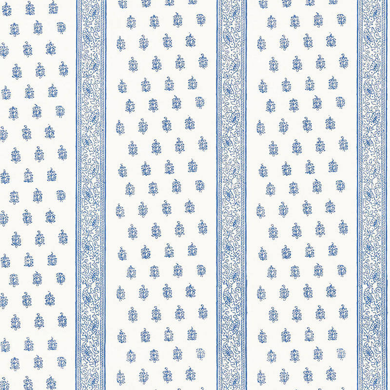 Papier peint à rayures Katsura, Bleu faïence