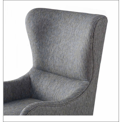 Grey Fabric Side Chair with 4 Legs