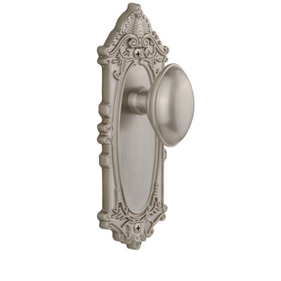 Grandeur Grande Victorian Plate Single Dummy with Eden Prairie Door Knob