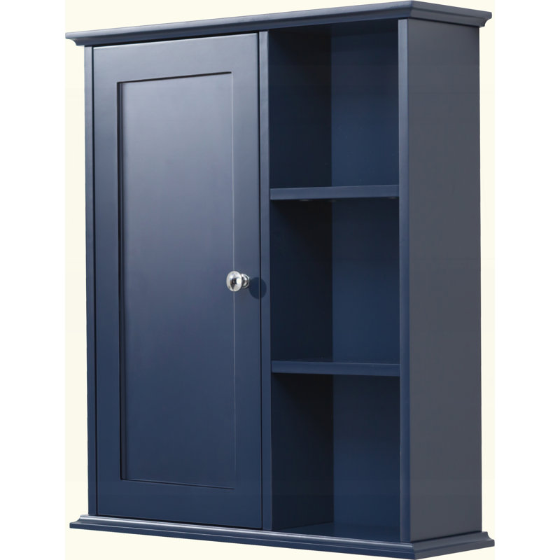 Armoire murale de salle de bain 23,6 po, Bleu