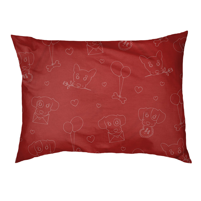 Coussin pour chien d’extérieur st day, Très grand (l 50 po x P 40 po x H 7 po), Rouge