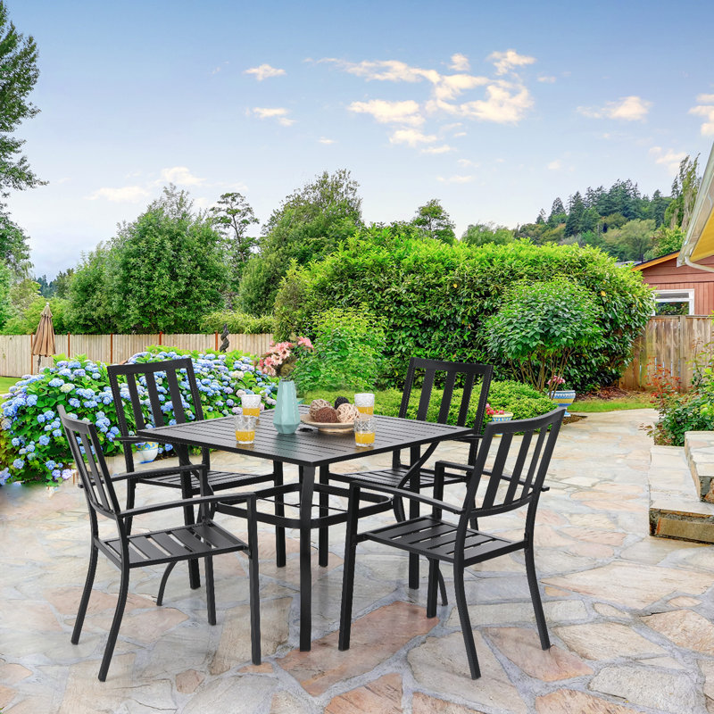 Leonard 4 - Person Patio Dining Set with Square Table