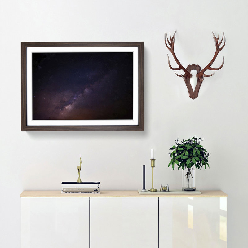 Out of Space Vol.45 in Abstract - Picture Frame Graphic Art Print, Walnut Framed, 62cm H x 87cm W x 2cm D