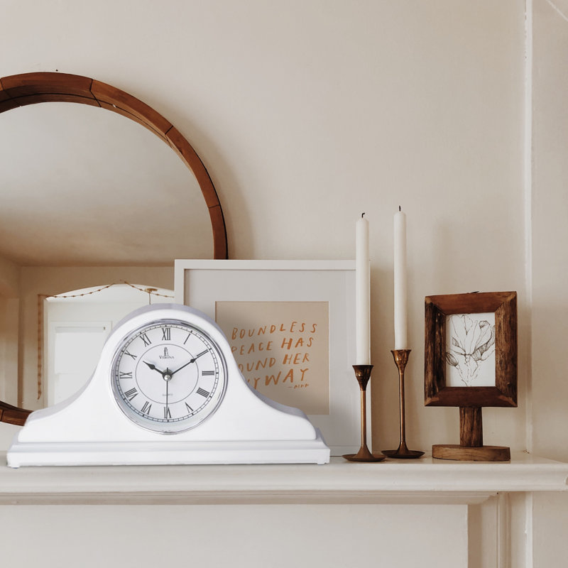 Tabletop Clock in White