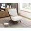Chaise d'appoint Mid-Century de style moderne avec structure en bois d'hévéa massif et coussin d'assise confortable en chenille rembourrée-1903628079-1903628112