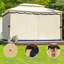 13 pi. L 10 pi. D Pavillon de jardin en acier-69519371