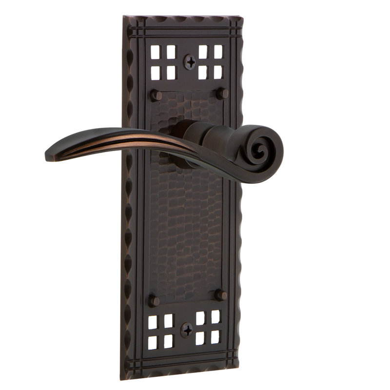 Assiette fausse plaque avec levier de cygne Nostalgic Warehouse Craftsman, Bronze intemporel, Rond