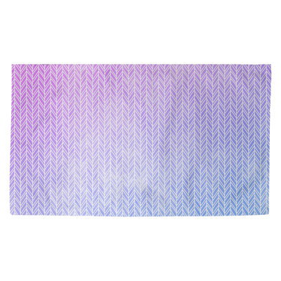 Tapis bleu/mauve chevrons Avicia