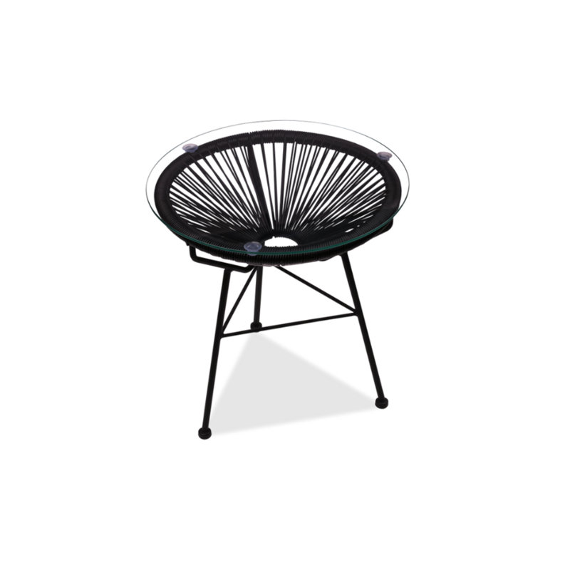 Ehrlich Round Outdoor , in. W 19.5'' in. D, Black