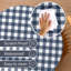Nappe PEVA imperméable Buffalo Gingham avec envers en flanelle, repas intérieur et extérieur-131239486